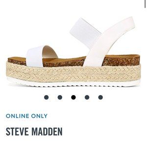 STEVE MADDEN platform sandals white size 6